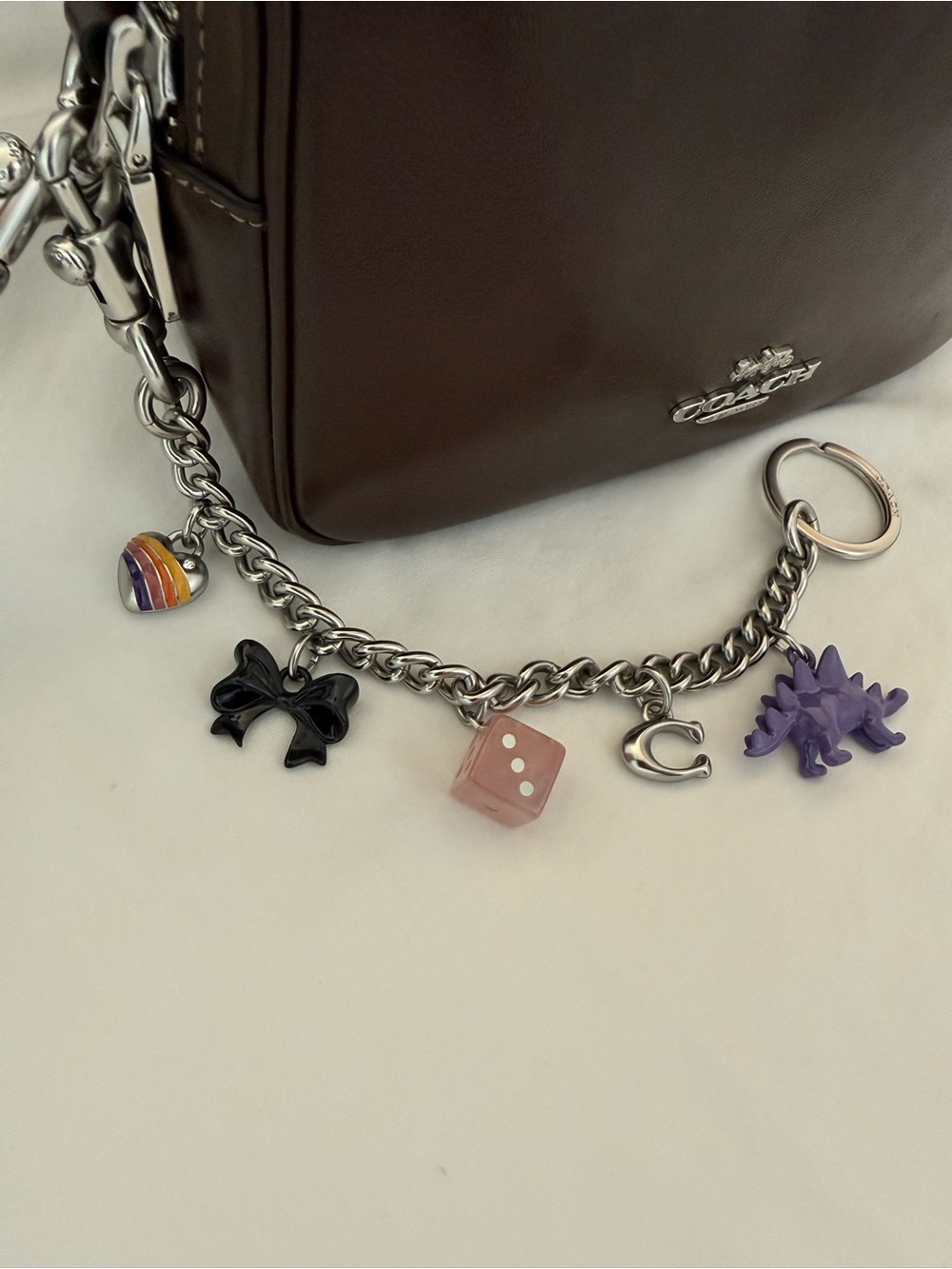 Coach Motif Chain Bag Charm